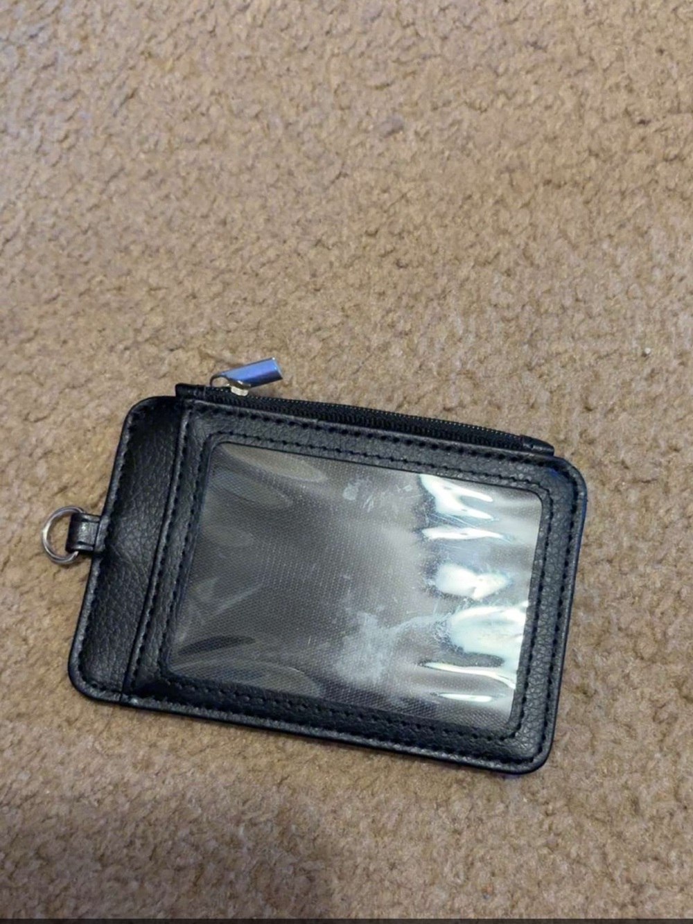 Black Cardholder ID Wallet with Clear Window